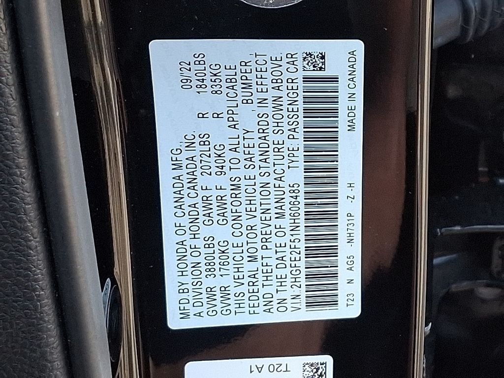 2022 Honda Civic Sport