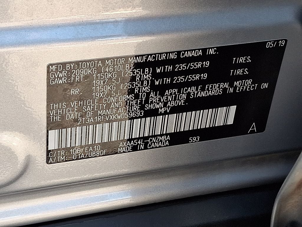 2019 Toyota RAV4 XLE Premium w/Premium Grade Weather Package