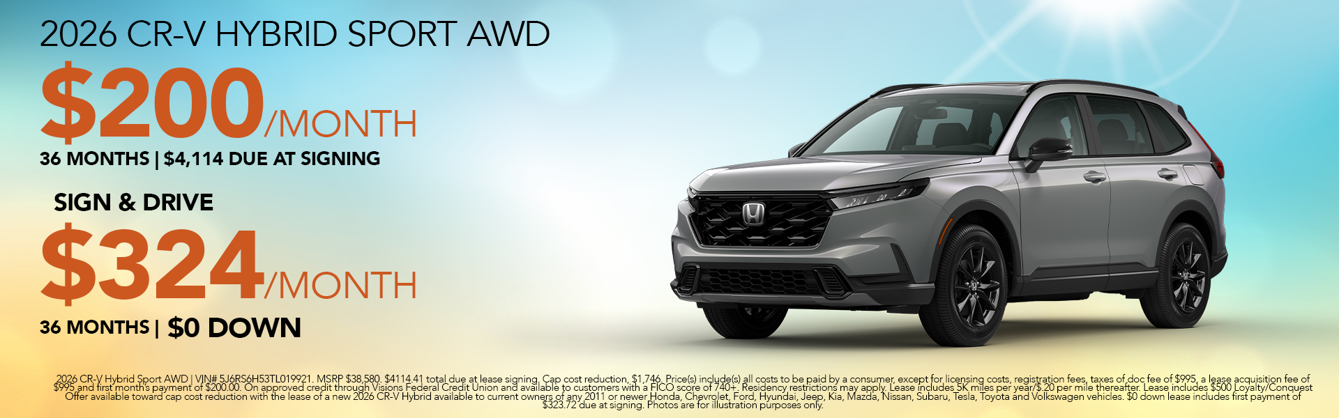 New 2026 CR-V Hybrid Sport 