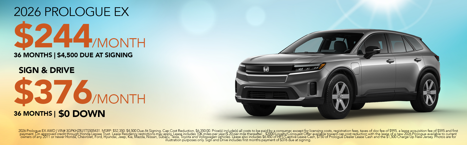 New 2026 Prologue EX